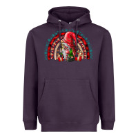 Plum Christmas Gnome Heavyweight Hoodie - CowhideDigitalArt