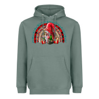 Sage Christmas Gnome Heavyweight Hoodie - CowhideDigitalArt