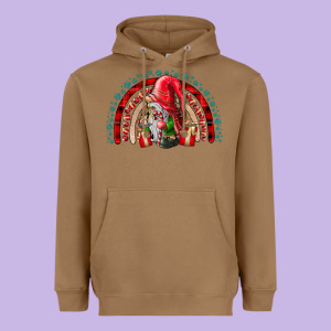 Christmas Gnome Heavyweight Hoodie Designed By Cowhidedigitalart