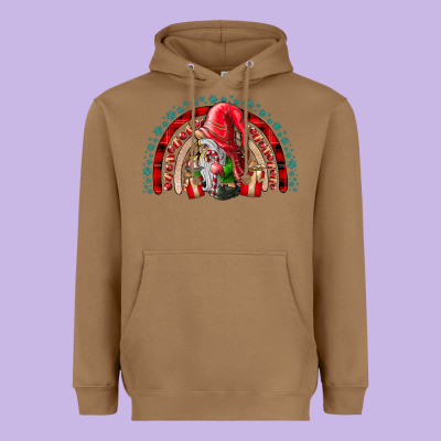 Christmas Gnome Heavyweight Hoodie Designed By Cowhidedigitalart