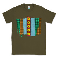 Army Green Western Sunflower Farm Life Brush Strokes Classic Tee - Bettercallsaul
