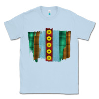 Dusty Blue Western Sunflower Farm Life Brush Strokes Classic Tee - Bettercallsaul