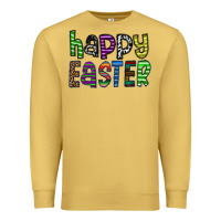 Antique Gold Happy Easter Premium Sweatshirt - CowhideDigitalArt