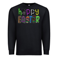 Black Happy Easter Premium Sweatshirt - CowhideDigitalArt