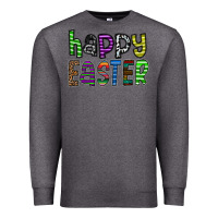 Charcoal Heather Happy Easter Premium Sweatshirt - CowhideDigitalArt