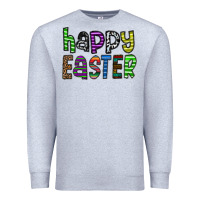 Heather Grey Happy Easter Premium Sweatshirt - CowhideDigitalArt