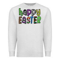 Oatmeal Heather Happy Easter Premium Sweatshirt - CowhideDigitalArt