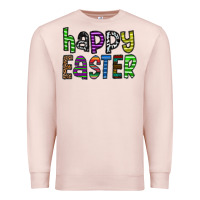 Pale Pink Happy Easter Premium Sweatshirt - CowhideDigitalArt