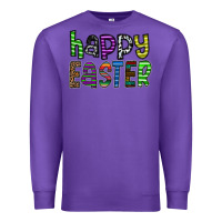 Purple Happy Easter Premium Sweatshirt - CowhideDigitalArt