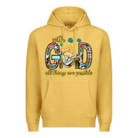 Antique Gold with god all things are possible with baby jesus bbs Premium Hoodie - BundleAndBundleShop