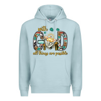 Blue Mist with god all things are possible with baby jesus bbs Premium Hoodie - BundleAndBundleShop