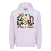Lilac with god all things are possible with baby jesus bbs Premium Hoodie - BundleAndBundleShop