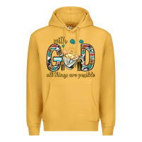 Mustard with god all things are possible with baby jesus bbs Premium Hoodie - BundleAndBundleShop