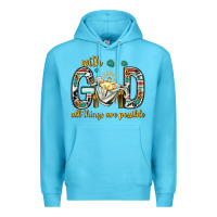 Ocean Blue with god all things are possible with baby jesus bbs Premium Hoodie - BundleAndBundleShop