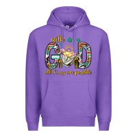 Purple with god all things are possible with baby jesus bbs Premium Hoodie - BundleAndBundleShop