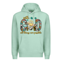 Seafoam with god all things are possible with baby jesus bbs Premium Hoodie - BundleAndBundleShop