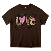 Chocolate Brown love like jesus Heavy Core Tee - MaliasSmallBusiness