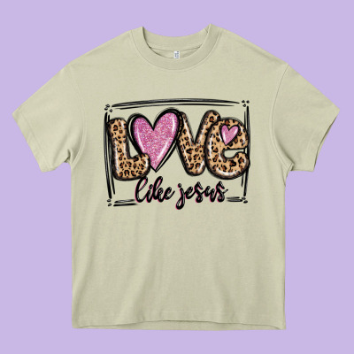 Love Like Jesus Heavy Core Tee Designed By Maliassmallbusiness