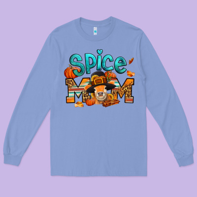 Thanksgiving Spice Mom Pilgrim Cow Long Sleeve Tee Designed By Jasminsmagicworld