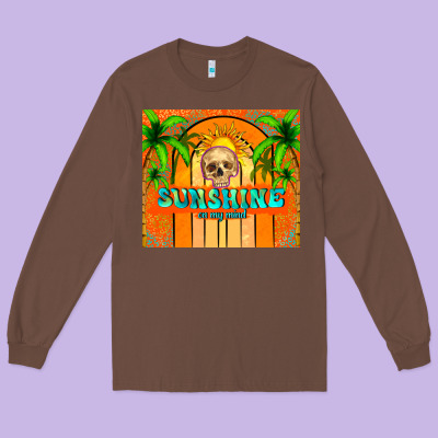 Sunshine On My Mind Long Sleeve Tee Designed By Tumblerdesignbyshophia