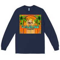 Navy sunshine on my mind Long Sleeve Tee - TumblerDesignByShophia