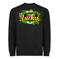 Black St. Patrick's Day lips lucky Heavyweight Sweatshirt - HowdyJamesFarm