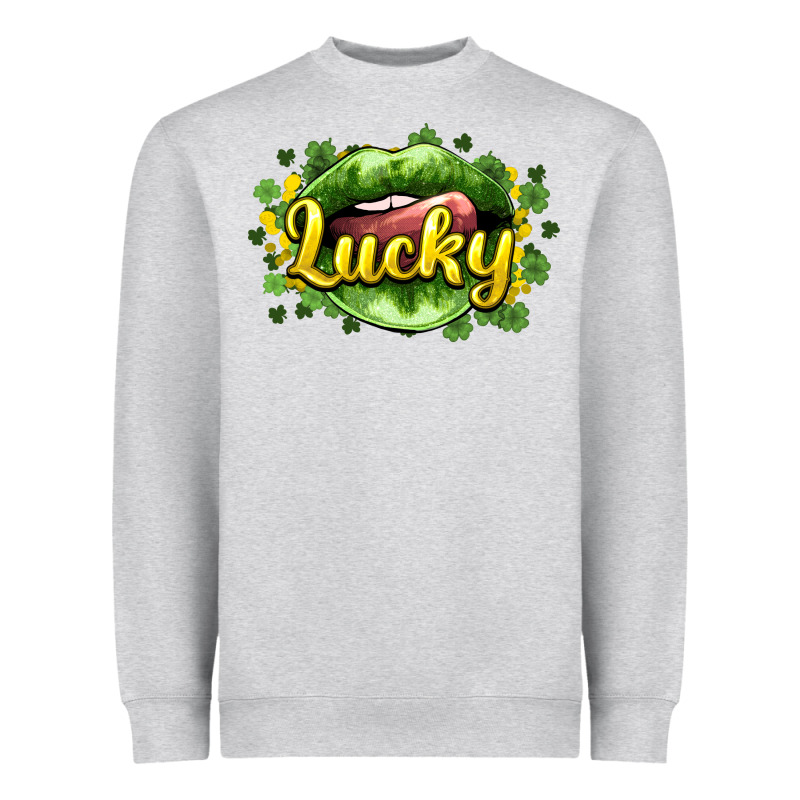 St. Patrick's Day Lips Lucky Heavyweight Sweatshirt by HowdyJamesFarm | Teevron
