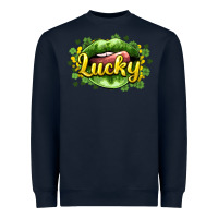 Navy St. Patrick's Day lips lucky Heavyweight Sweatshirt - HowdyJamesFarm