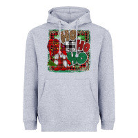 Heather Grey Ho Ho Ho Gnomes Heavyweight Hoodie - CowhideDigitalArt