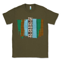 Army Green Western Farm Life Cowhide Brush Strokes Classic Tee - Bettercallsaul