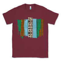 Burgundy Western Farm Life Cowhide Brush Strokes Classic Tee - Bettercallsaul