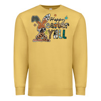 Antique Gold Happy Easter Y'all Premium Sweatshirt - CowhideDigitalArt