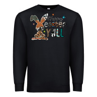 Black Happy Easter Y'all Premium Sweatshirt - CowhideDigitalArt