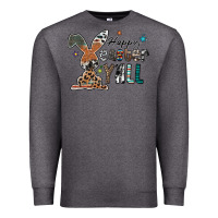 Charcoal Heather Happy Easter Y'all Premium Sweatshirt - CowhideDigitalArt