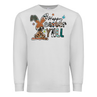 Dove Grey Happy Easter Y'all Premium Sweatshirt - CowhideDigitalArt