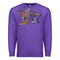 Purple Happy Easter Y'all Premium Sweatshirt - CowhideDigitalArt