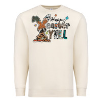 Sandshell Happy Easter Y'all Premium Sweatshirt - CowhideDigitalArt