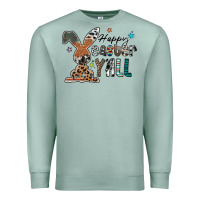Seafoam Happy Easter Y'all Premium Sweatshirt - CowhideDigitalArt