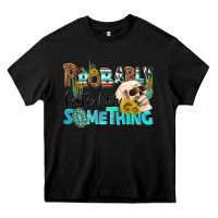 Black probably late for something Heavy Core Tee - NancyCooperArtShop