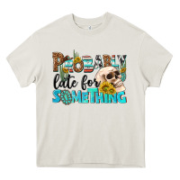 Cream probably late for something Heavy Core Tee - NancyCooperArtShop