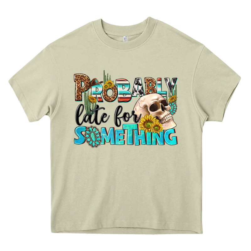 Probably Late For Something Heavy Core Tee by NancyCooperArtShop | Teevron