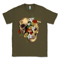 Army Green nature skull Classic Tee - RanaPortraitStore