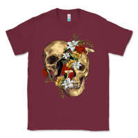 Burgundy nature skull Classic Tee - RanaPortraitStore