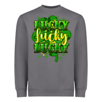Storm lucky lucky lucky clover St. Patrick's Heavyweight Sweatshirt - HowdyJamesFarm