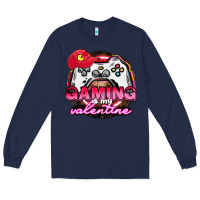 Navy Gaming is my valentine Long Sleeve Tee - HowdyJamesFarm