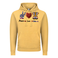 Vintage Mustard Peace Love Veteran Vintage Hoodie - Bettercallsaul