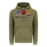 Vintage Olive Peace Love Veteran Vintage Hoodie - Bettercallsaul