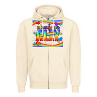 Sandshell Always An Ally Pride LGBTQ+ Tumbler Zipper Hoodie - BundleAndBundleShop
