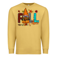 Antique Gold Fall Vibes Premium Sweatshirt - CowhideDigitalArt