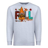 Heather Grey Fall Vibes Premium Sweatshirt - CowhideDigitalArt